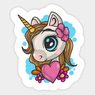 Unicorn love Sticker